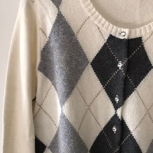 Argyle button down cardigan